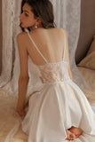 A-Line V-Neck Spaghetti Straps Butterfly Short Nightgown and Robe Set