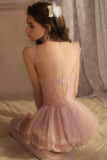 Cute A-Line Straps Lace Appliques Ruffles Sleeveless Short Nightgown