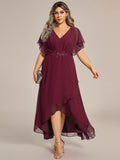 Elegant A-line Empire-Waist Applique Ruffles Chiffon Mother of the Bride Dress