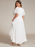 Elegant A-line Empire-Waist Applique Ruffles Chiffon Mother of the Bride Dress