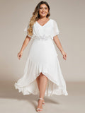 Elegant A-line Empire-Waist Applique Ruffles Chiffon Mother of the Bride Dress
