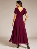 Elegant V-Neck Empire-Waist A-Line Chiffon Formal Evening Dress