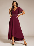 Elegant V-Neck Empire-Waist A-Line Chiffon Formal Evening Dress