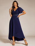Elegant V-Neck Empire-Waist A-Line Chiffon Formal Evening Dress