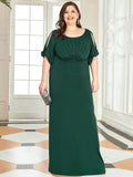 Trendy Sheath Round Neck Half Sleeves Wedding Guest Dress