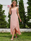 Charming V-Neck Sleeveless Chiffon Bridesmaid Dress with Straps