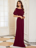 Sheath Round Neck Bodycon Empire-Waist Half Sleeve Formal Dress