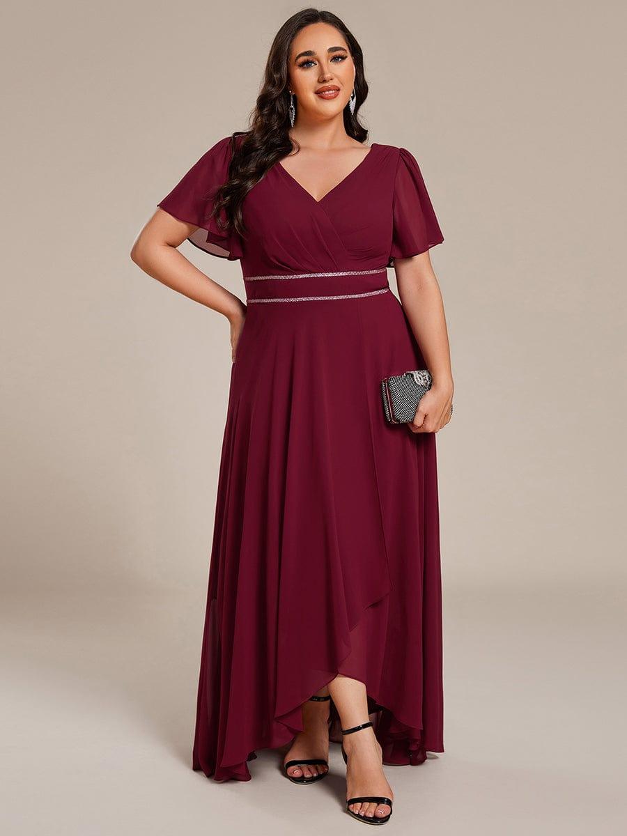 Elegant V-Neck Empire-Waist A-Line Chiffon Formal Evening Dress
