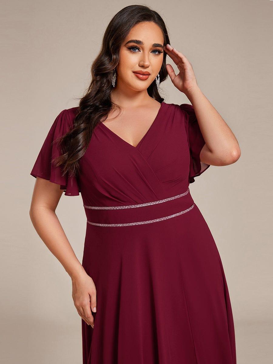 Elegant V-Neck Empire-Waist A-Line Chiffon Formal Evening Dress