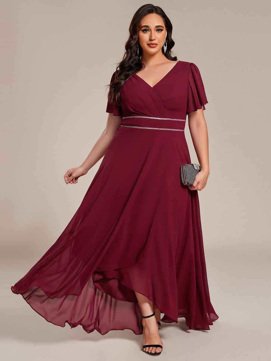 Elegant V-Neck Empire-Waist A-Line Chiffon Formal Evening Dress