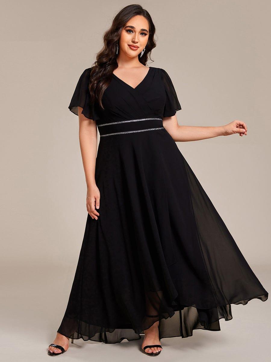 Elegant V-Neck Empire-Waist A-Line Chiffon Formal Evening Dress