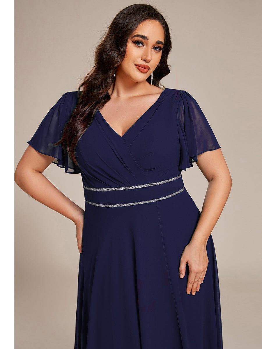Elegant V-Neck Empire-Waist A-Line Chiffon Formal Evening Dress